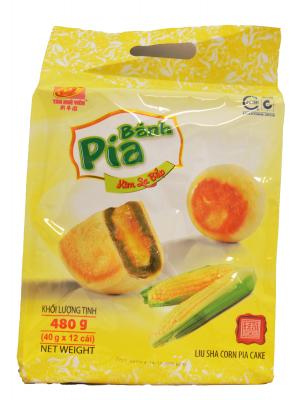 THV - Pia Cake Kim Sa Corn 480g / Banh Pia Kim Sa Bắp 480g