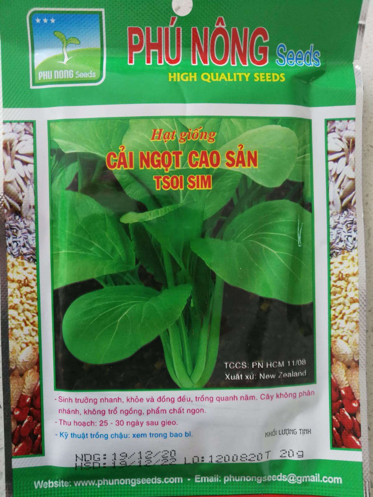 VN - Choisam Seeds / Hat Giong Cai Ngot Cao San