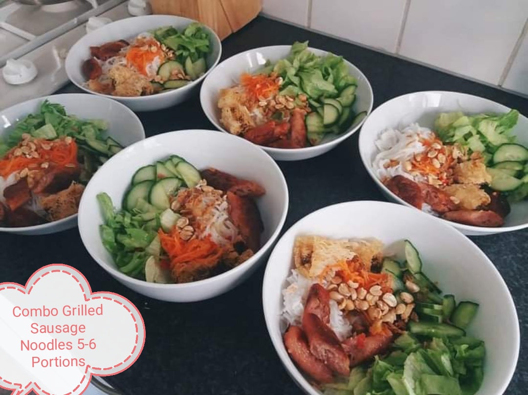 HK - Combo Grilled Pork Prawn Noodle For 5-6 Portions / Bún Nem Nướng Tôm Thịt Chả Giò Rế