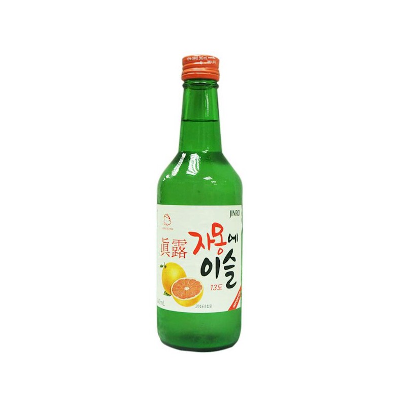 A1 - JINRO Soju Grapefruit 13% Alc 360ml / Ruou Soju Vi Buoi