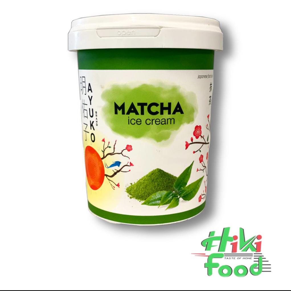 HS - AYUKO Ice Cream Matcha Flavour 500ml / Kem Hop Vi Tra Xanh