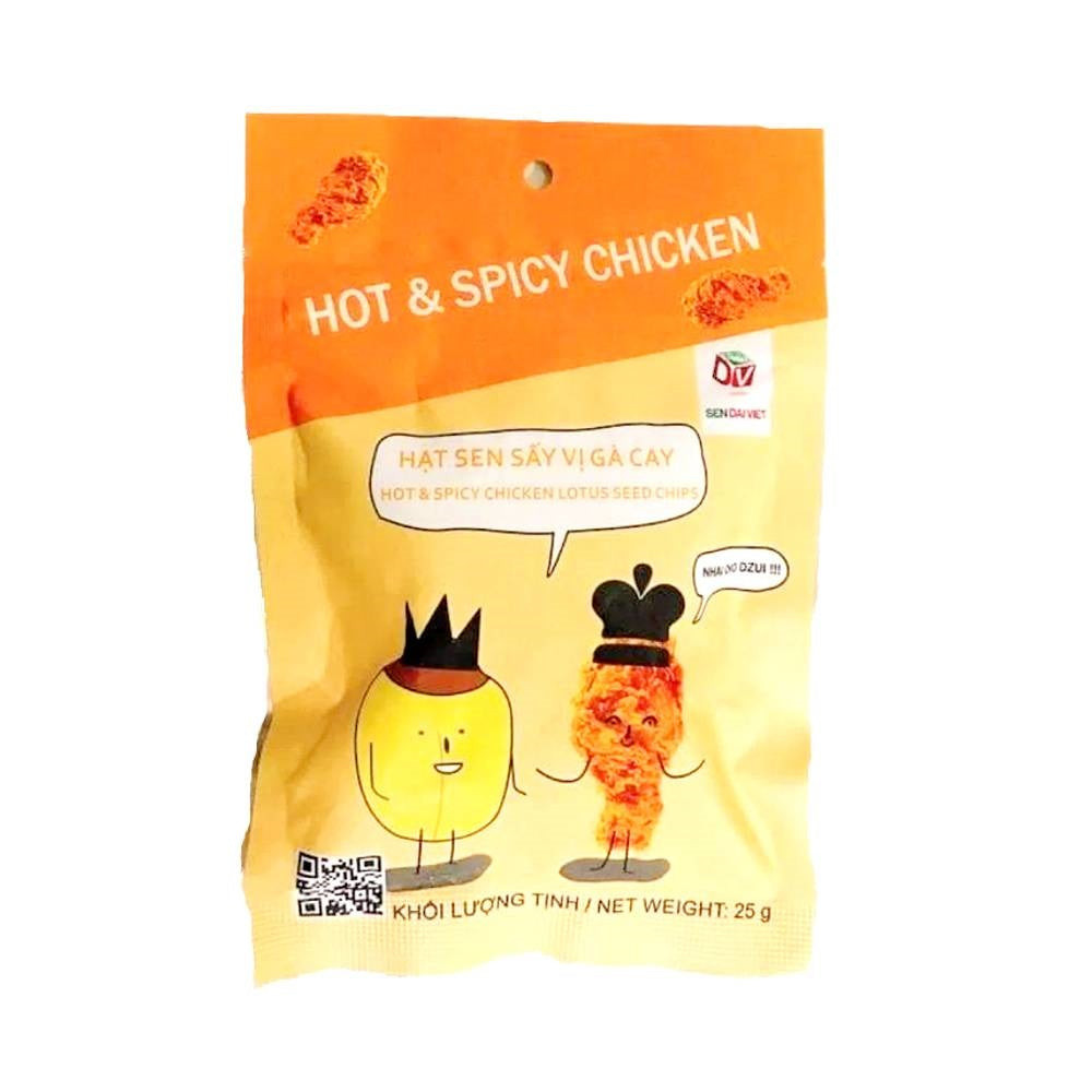 SEN DV Hot Spicy Chicken Lotus Seeds 25g/ Hat Sen Say Vi Ga Cay 25g (BBD: 4/2023)