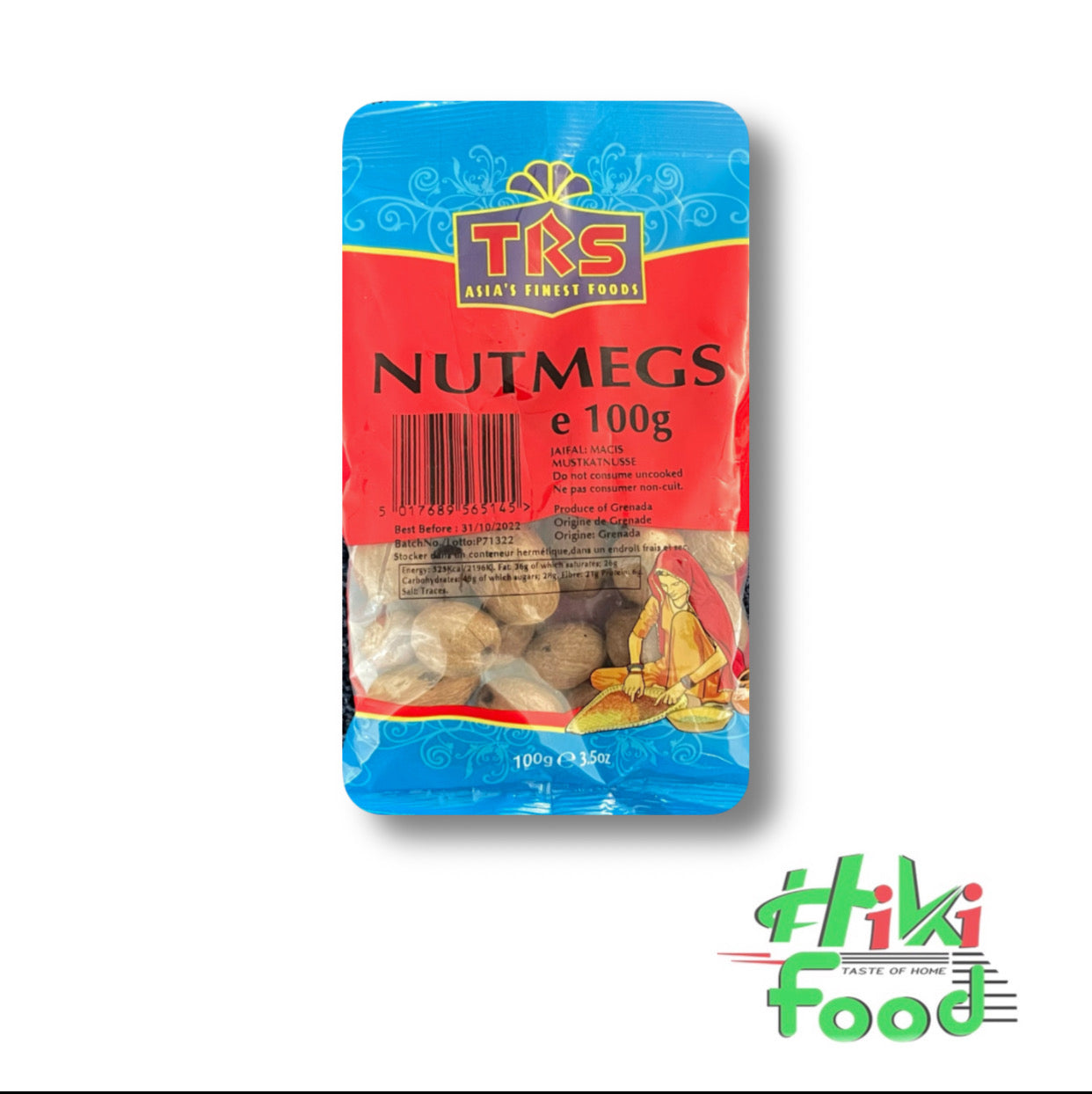 TRS Nutmeg Whole / Nhuc Dau Khau 100g BBD: 31/10/2022