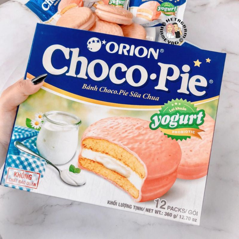 ORION Chocopie Yogurt 12 Pcs/ Chocopie Sua Chua 12 Cai