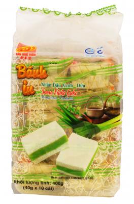 THV - Banh In Cake Mungbean Pandan 400g / Banh In Dau Xanh La Dua 400g