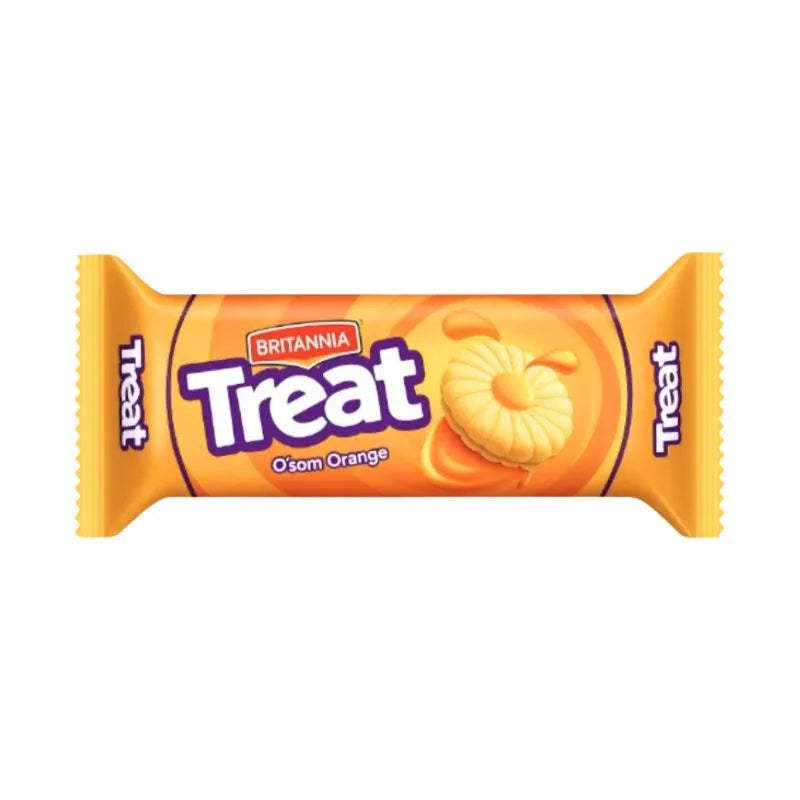 Britannia Treat Fruit Cream Biscuits O'som Orange - 100g-Global Food Hub
