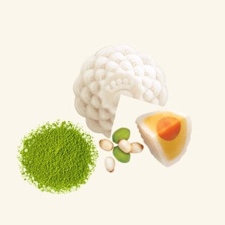 TP - KINH DO Moon Cakes Green Tea Egg / Banh Deo Tra Xanh 1 Trung 180g