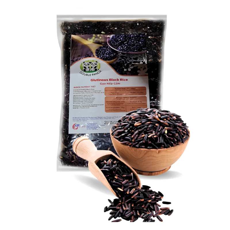 DOUDLE PANDA Black Glutinous Rice 1kg / Gao Nep Cam 1kg