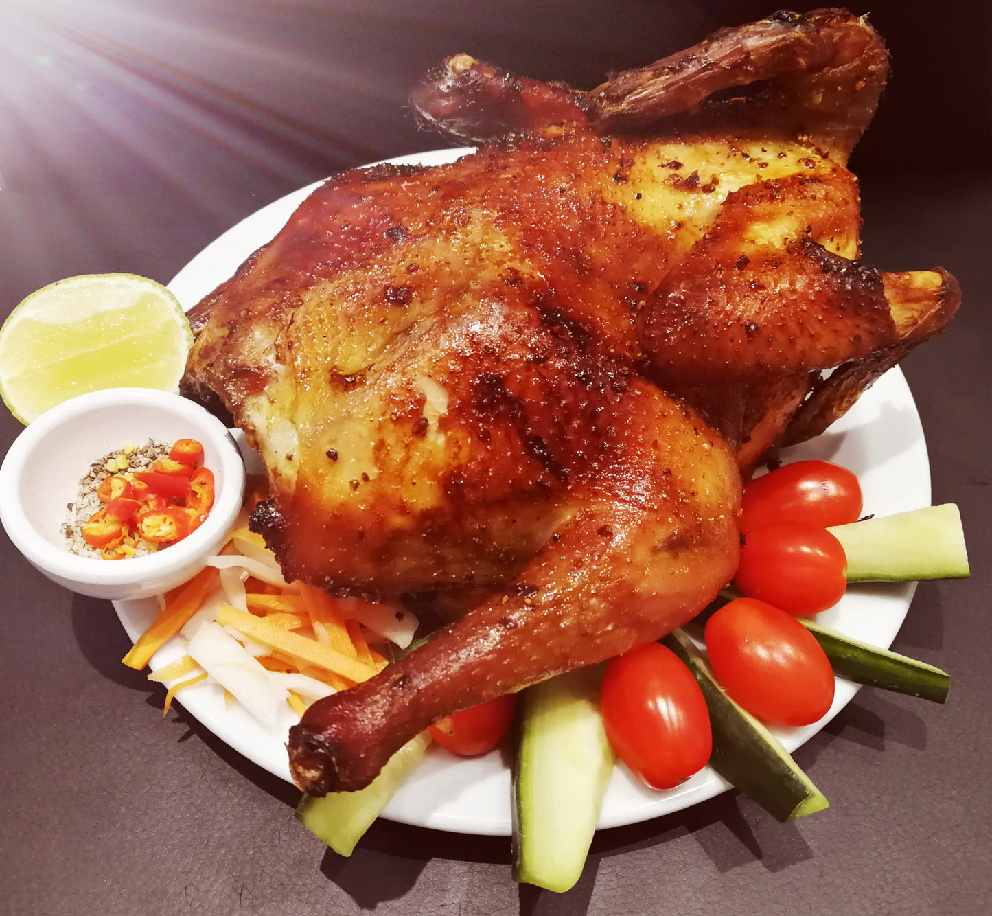 Grilled Chicken Whole - Ga Nuong Muoi Ot Nguyen Con 0.8-1Kg
