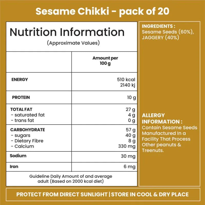 Jabsons Sesame Bites - 500g (20X25g)-Global Food Hub
