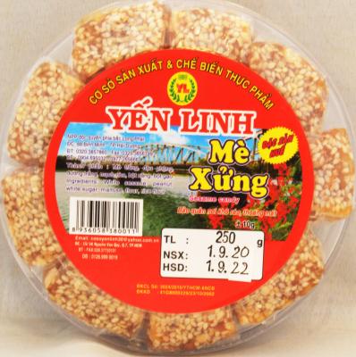 YL Sesame Cube Candy 250g/ Keo Me Xung 250g (BBD: 20/6/2023)