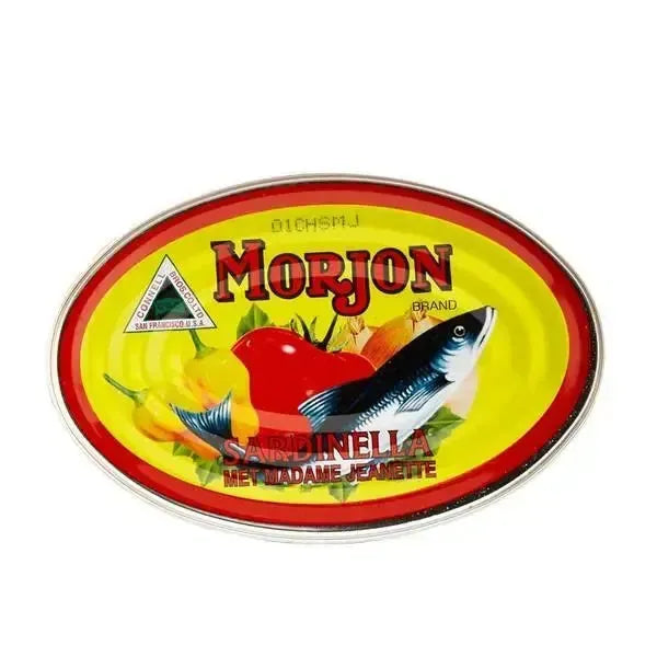 Morjon Sardines in Tomatosauce with Onions and Madame Jeanette - 215g-Global Food Hub