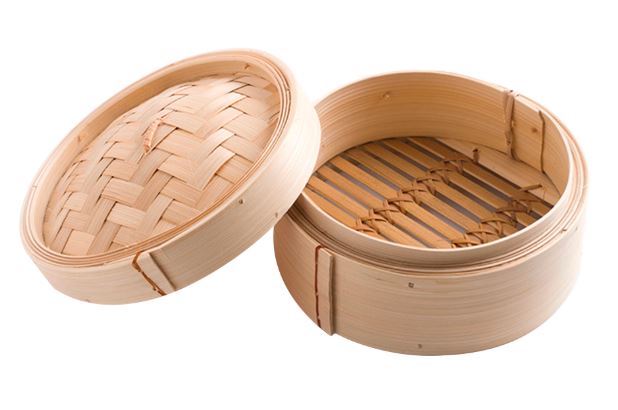 Shao Mai Bamboo Steamer 6 inch (incl cover)/Noi Hap Tre 6 inch (bao gom nap)