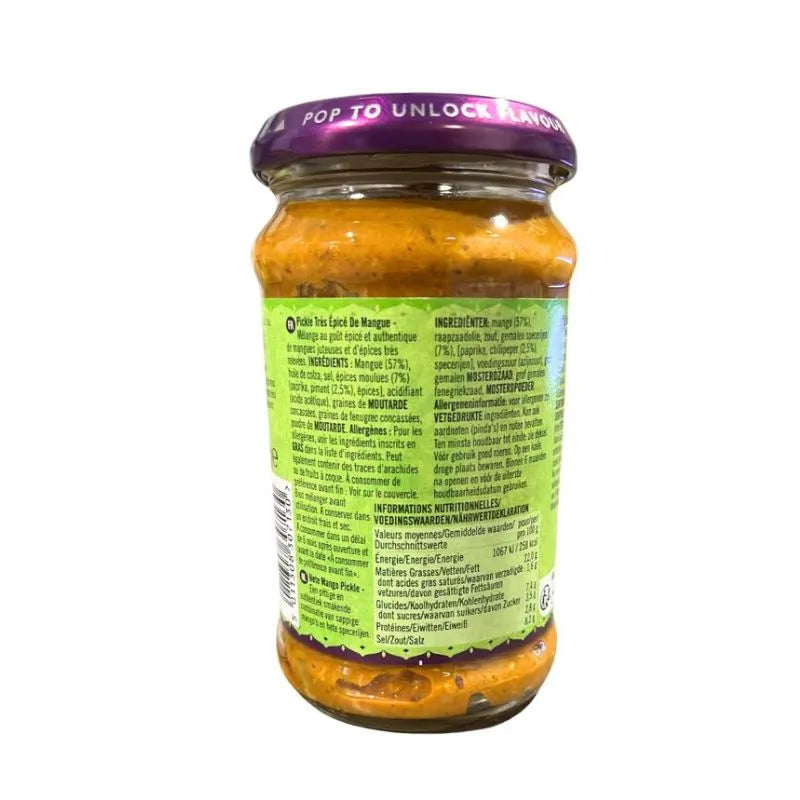 Patak's Mango Pickle Extra Hot - 283g-Global Food Hub
