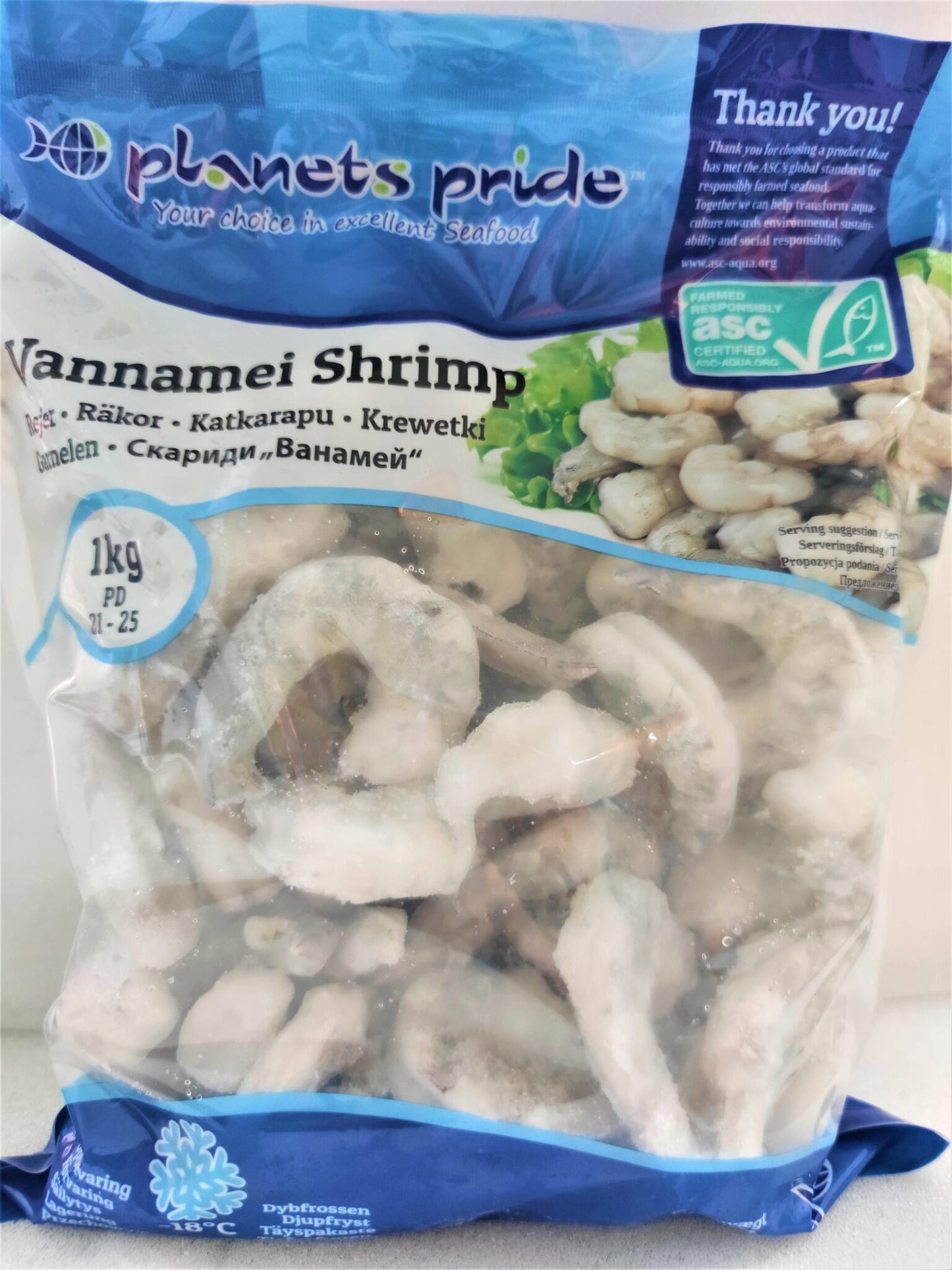 Vannamei Shrimps 21/25 1Kg (30%) / Tôm Không Đầu Lột Vỏ 1kg