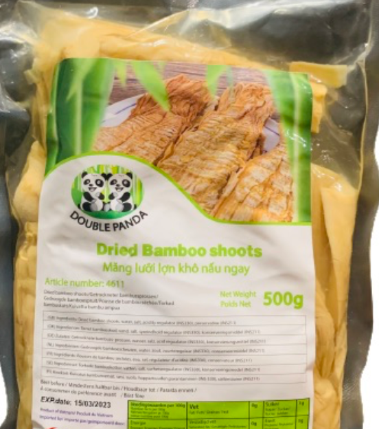 Dried Bamboo Shoot Tip Double Panda 500g (BBD 10/2024)