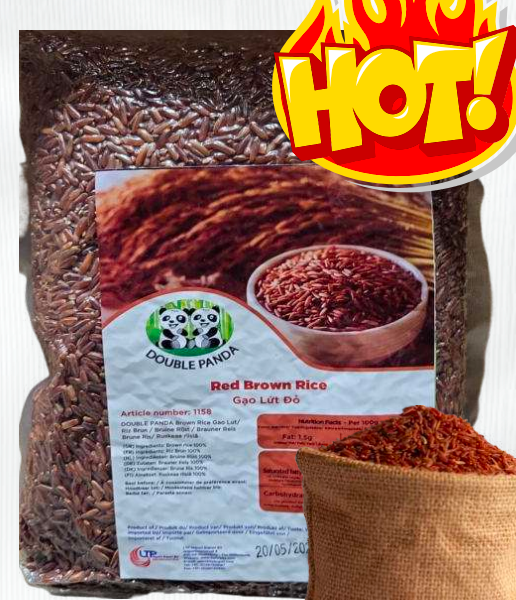 DOUBLE PANDA Red Brown Rice 1kg / Gao Luc Do 1 Kg
