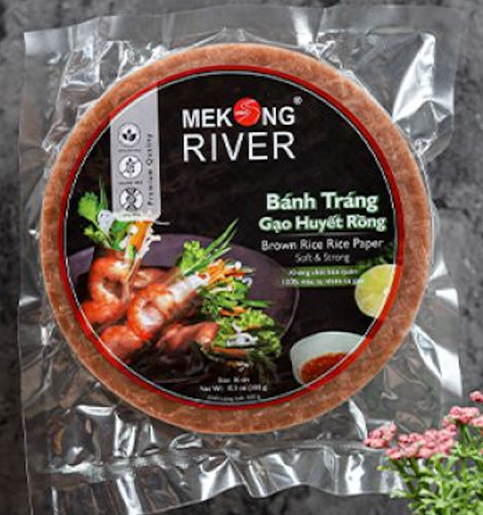 Mekong River Brown Rice Paper / Banh Trang Gao Huyet Rong 22cm 300g (BBD 21/10/2024)
