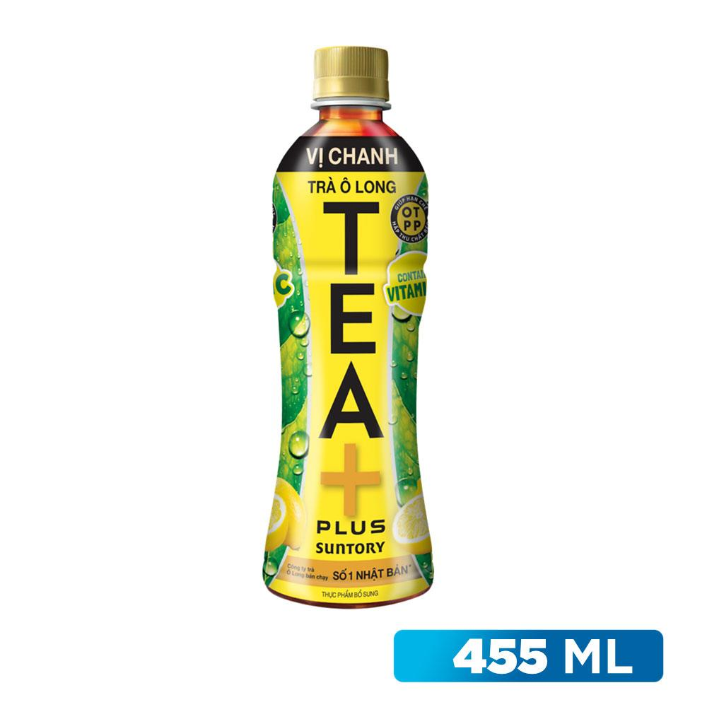 OLONG Lemon Green Tea Drink Plus / Tra Xanh OLong Vi Chanh 455ml (BBD: 1/3/2024)