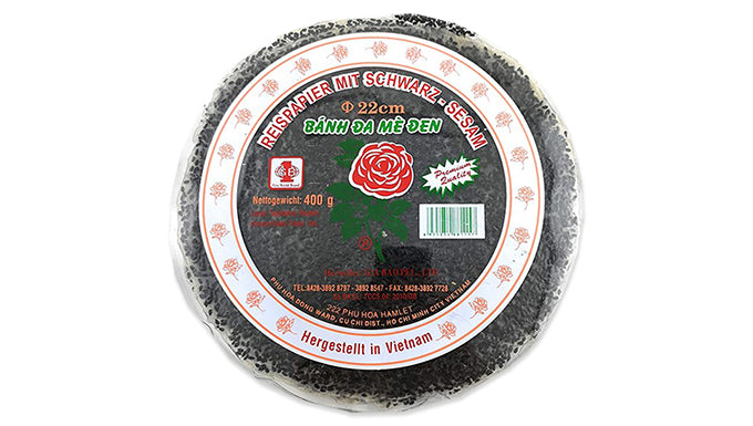 PINK LOTUS Rice Paper Black Sesame 22cm 400g