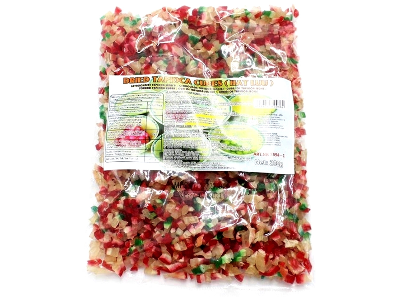 Lotus Grand Dried Tapioca Cubes/ Bột Khoai Hat Luu 200g