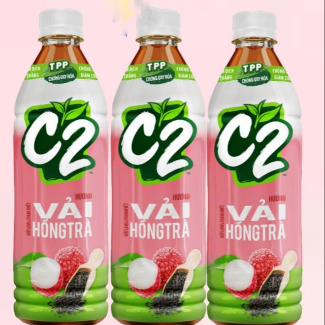 Lychee Tea C2 / Tra Xanh C2 Vị Vải 455ml (BBD : 8/12/2023)