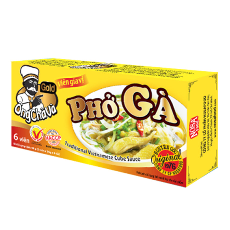 Ong Cha Va Soup Powder Chicken Rice Noodle Soup / Vien Gia Vi Pho Ga Ong Cha Va 75g ( BBD 24/03/23)