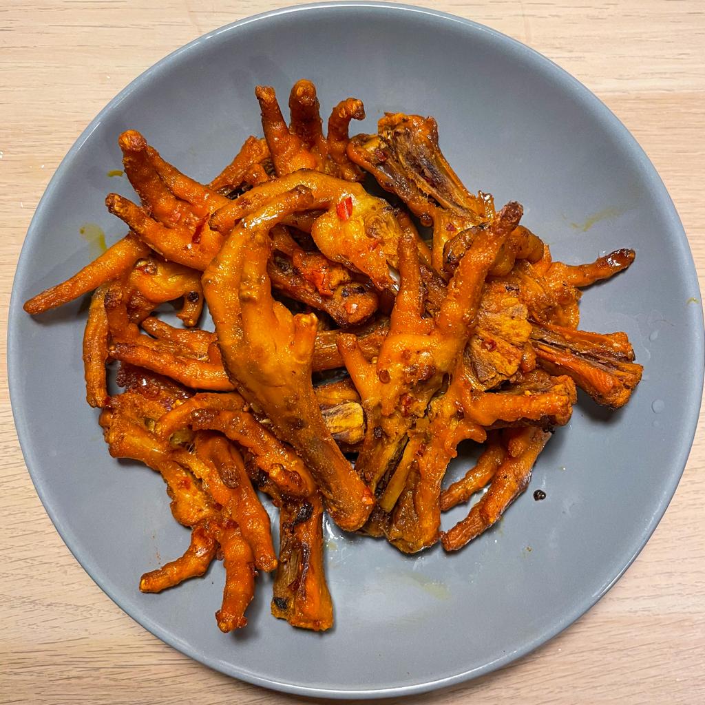 Grilled Chicken Feet - Chan Ga Nuong Muoi Ot 400g-450g