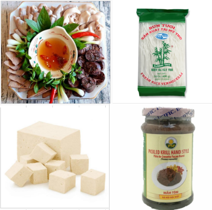 COMBO 2-Mixed Rice Vermicelli / Bun Dau Long Mam Tom (For 6 People)