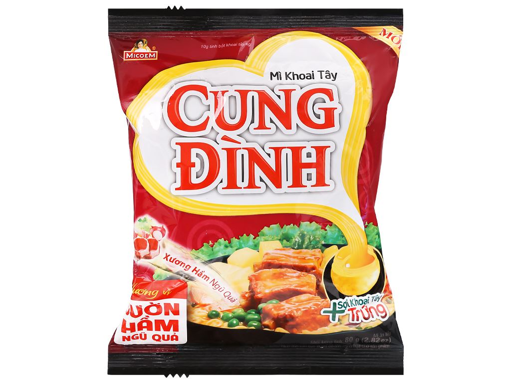 CUNG DINH Inst Noodle Spareribs Bamboo 5 fruits 79g/ My Suon Ham Ngu Qua