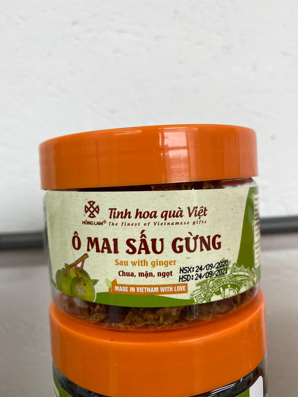 Dried Ginger Dracontomelon / Ômai Sấu Gừng 200g