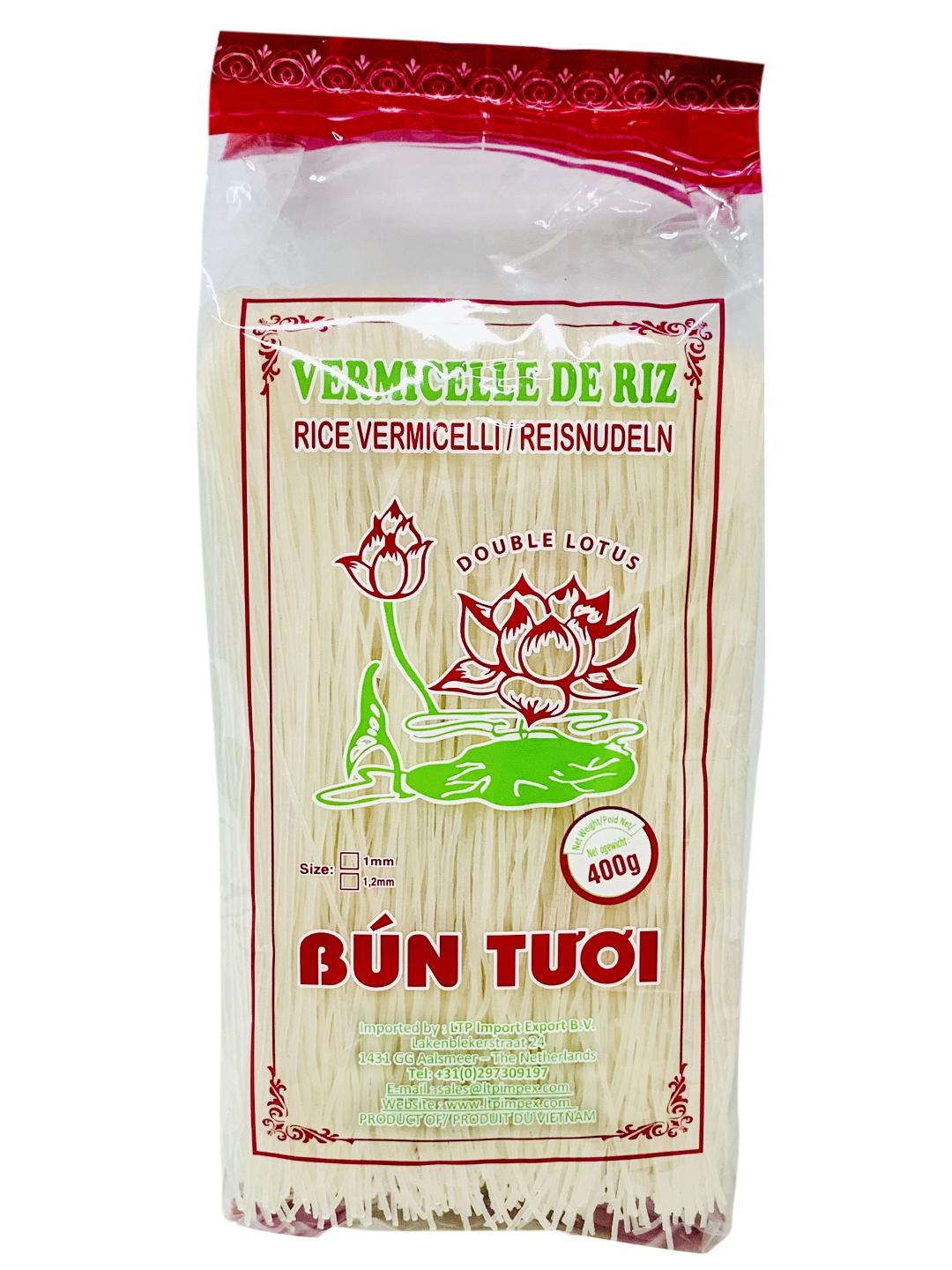 DOUBLE LOTUS Rice Vermicelli 400g 1 Box 30 Packs