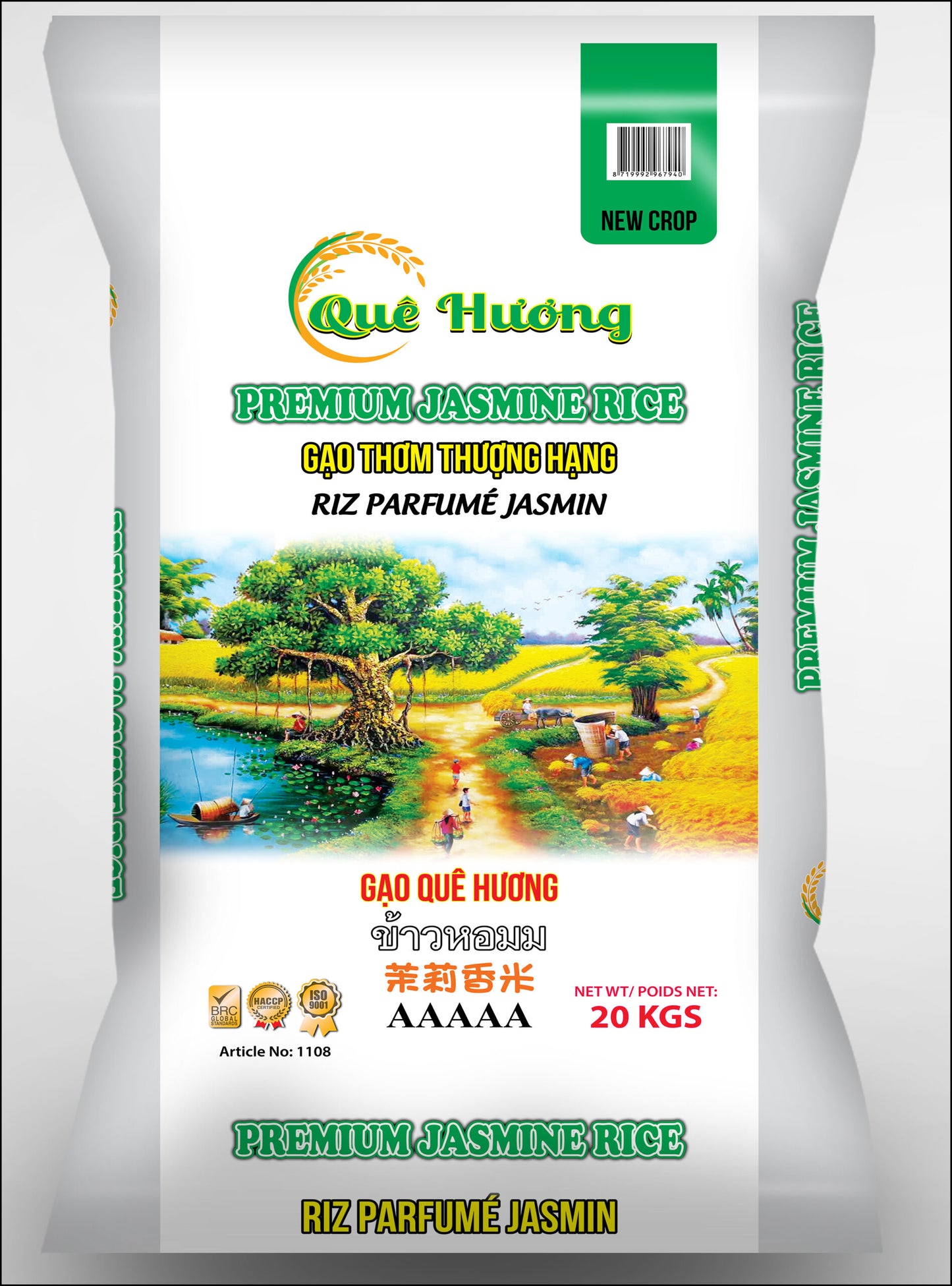 L1 - QUE HUONG Premium Jasmine Rice 20 kg