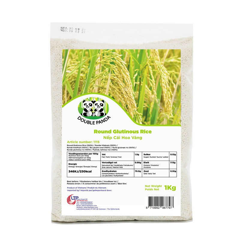 Roundgrain Glutinous Rice / Gao Nep Cai Hoa Vang 1Kg