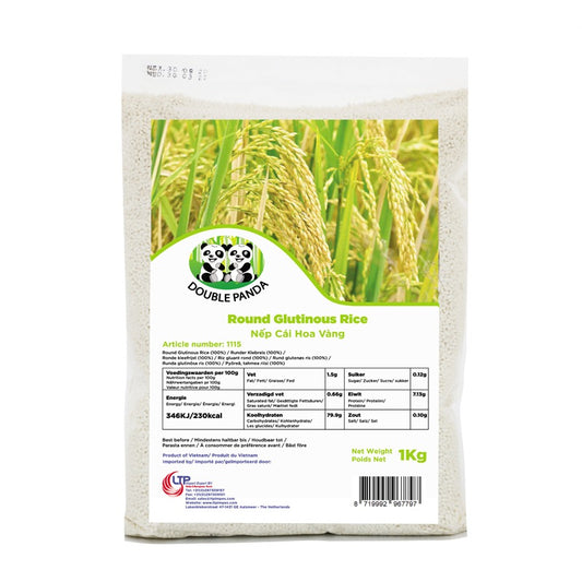 Roundgrain Glutinous Rice / Gao Nep Cai Hoa Vang 1Kg