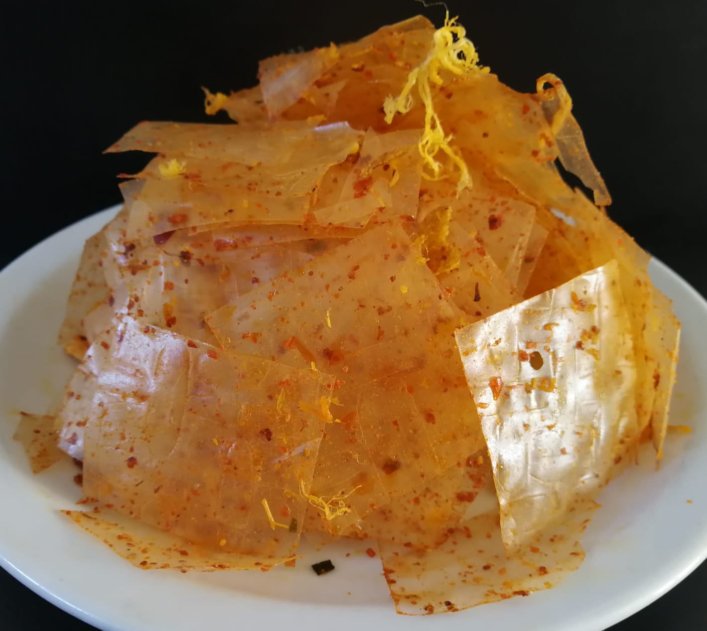 MINH MINH Ham Chili Rice Paper/ Banh Trang Cha Bong Muoi Ot 120g