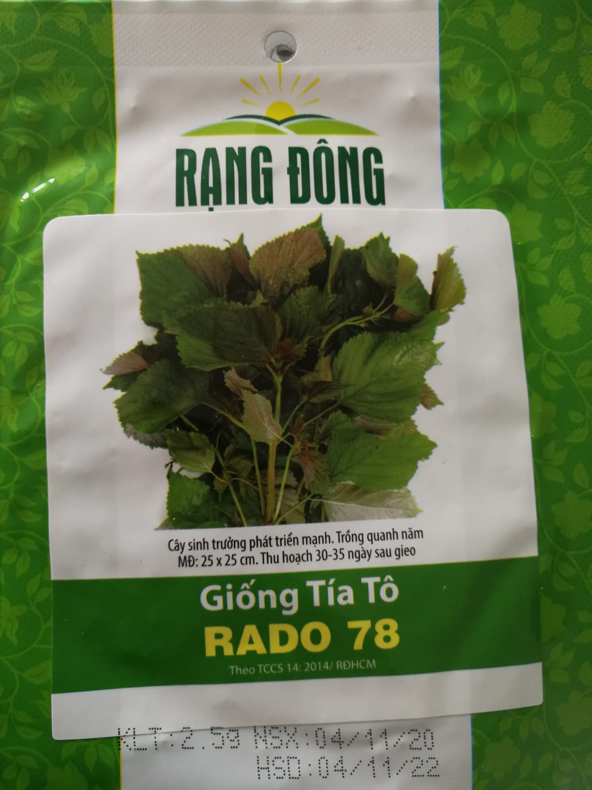 VN -  Perilla Mint Seeds / Hat Giong Tia To Rado 78