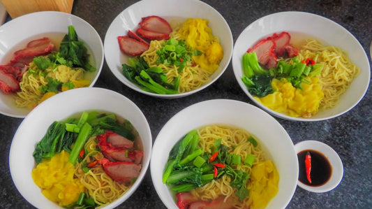 HK - Combo Char Siu Wonton Noodle for 5-6 Portions /  Mỳ Hoành Thánh Xá Xíu