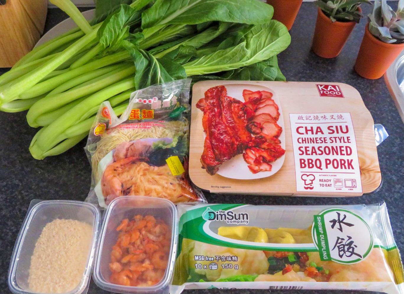 HK - Combo Char Siu Wonton Noodle for 5-6 Portions /  Mỳ Hoành Thánh Xá Xíu