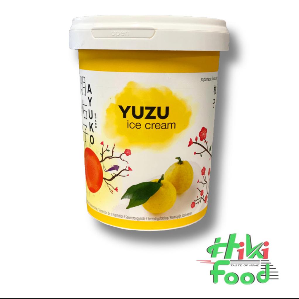 HS - AYUKO Ice Cream Yuzu Flavour 500ml / Kem Hop Vi Cam Chanh