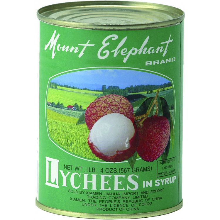L1 - MOUNT ELEPHANT Canned Lychee in light Syrup 567g