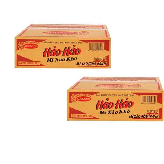 Acecook Hao Hao Inst. Noodle Shrimp Onion 30 x 76g (1 Box)