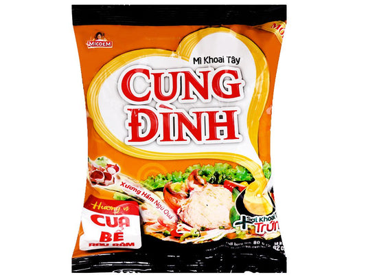 CUNG DINH Noodle Crab With Laska 79g / Mỳ Cua Be Rau Ram ( BBD 22/12/2023)