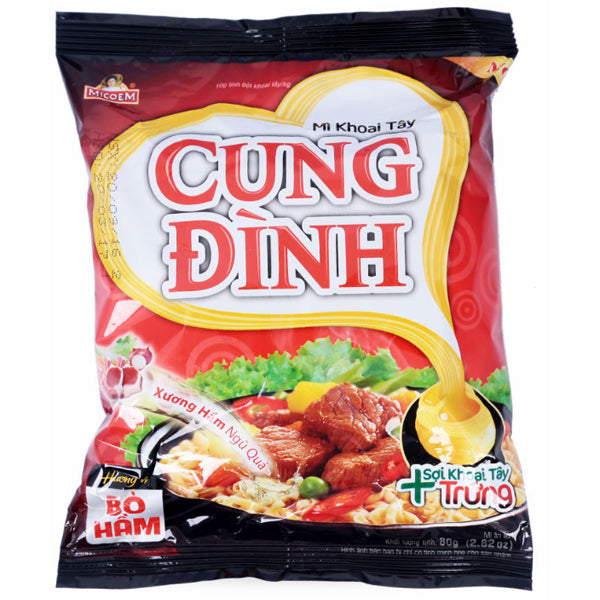 CUNG DINH Ins Noodle Stewed Beef 77g / My Bo Ham 77g