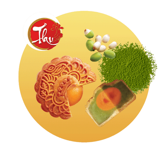 TP - KINH DO Moon Cakes Green Tea 1 Egg/ Banh Nuong Tra Xanh Trung 150g