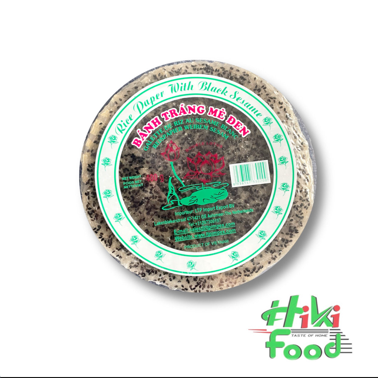 DOUBLE LOTUS Rice Paper Black Sesame 400g