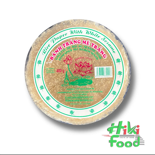 DOUBLE LOTUS Rice Paper White Sesame 400g