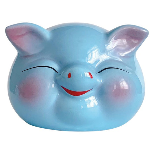 Ceramic Lucky Pig Blue/ Heo May Man Xanh