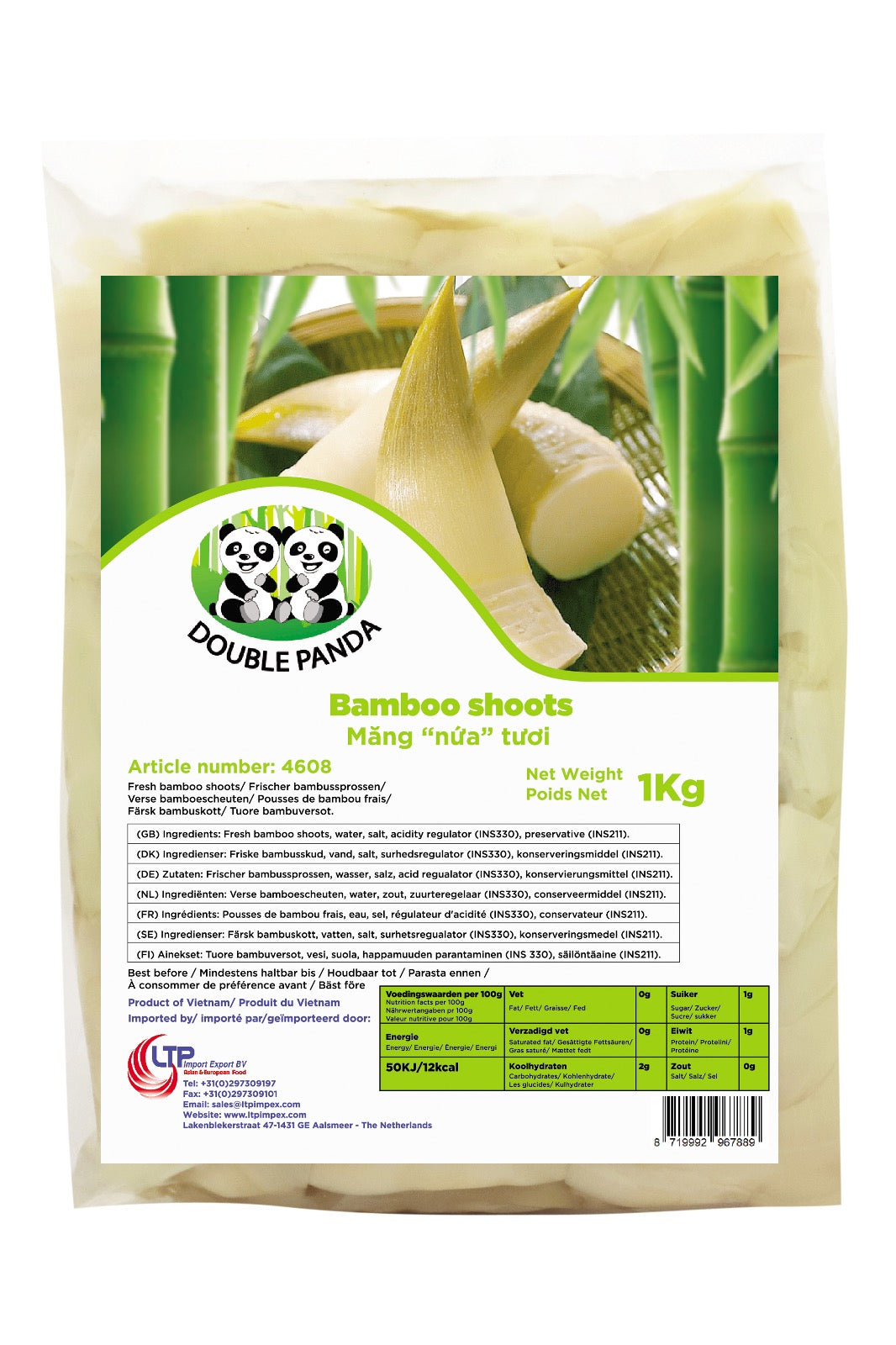 Double Panda Bamboo Shoot Tips 1Kg