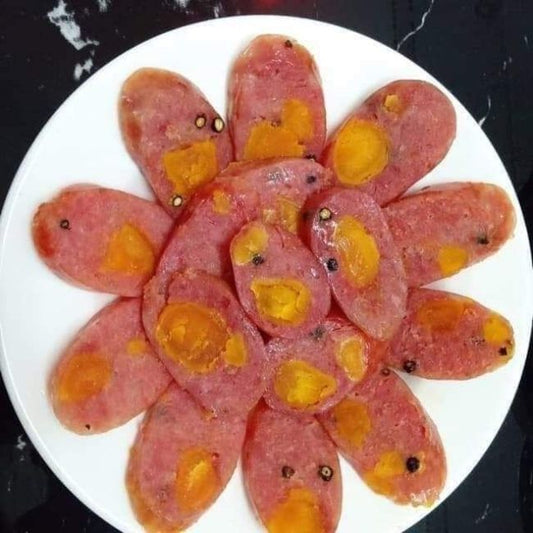 Salted Egg Pork Sausage 500g / Lap Xuong Tuoi Trung Muoi 500g